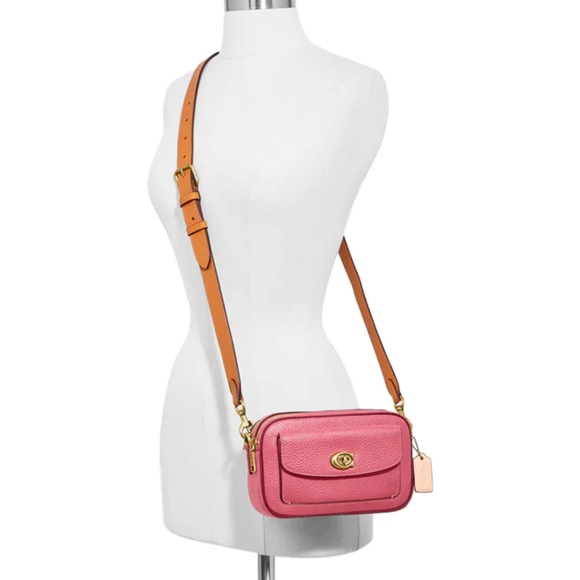 NWT Coach Willow cámara Crossbody Bag Leather - Picture 1 of 15